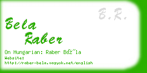 bela raber business card